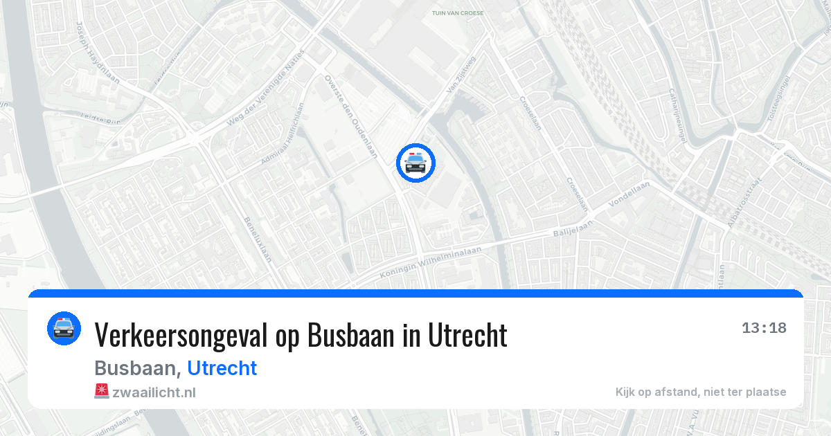 Verkeersongeval op Busbaan in Utrecht — 29 mrt 2026