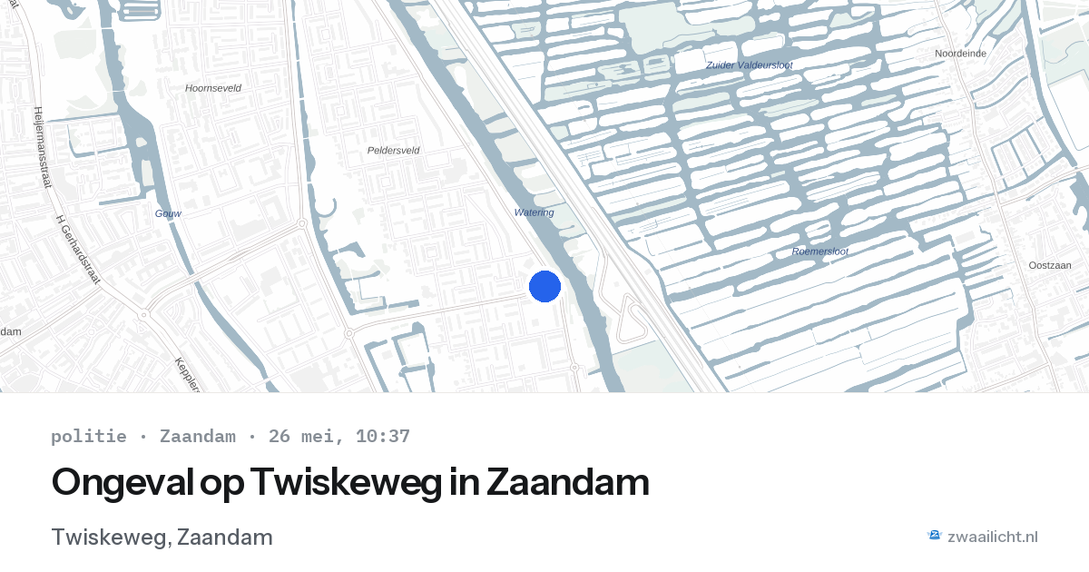 Ongeval op Twiskeweg in Zaandam — 26 mei 2026