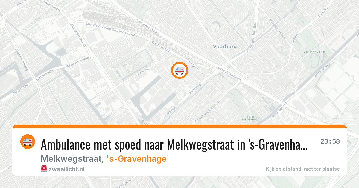 Ambulance met spoed naar Melkwegstraat in 's-Gravenhage — 28 feb 2026