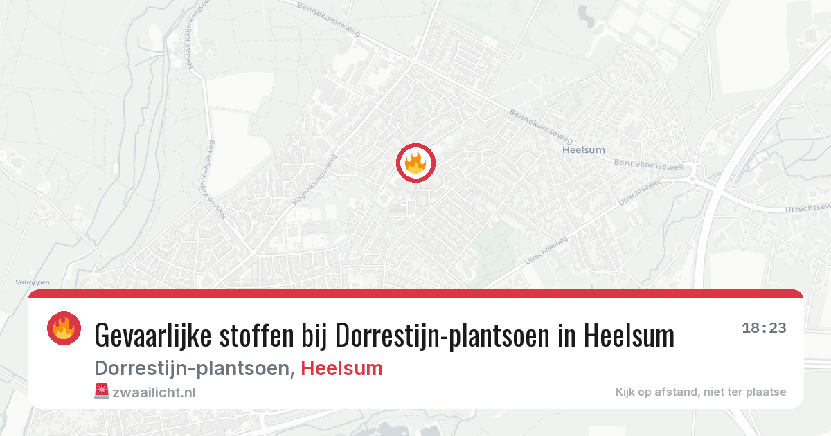 Gevaarlijke stoffen bij Dorrestijn-plantsoen in Heelsum — 30 jun 2026