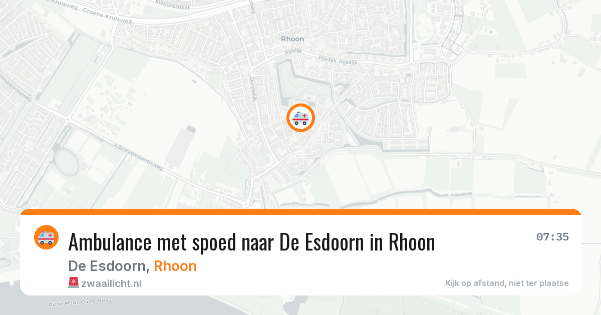 Ambulance met spoed naar De Esdoorn in Rhoon — 22 mrt 2026