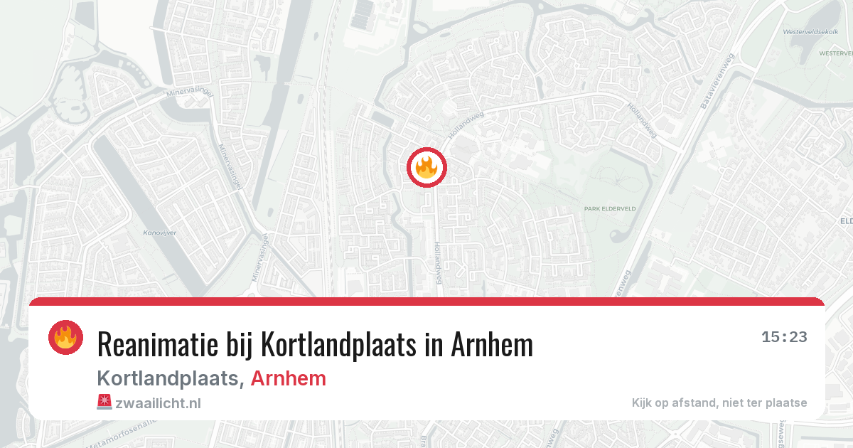 Reanimatie bij Kortlandplaats in Arnhem — 7 jul 2026