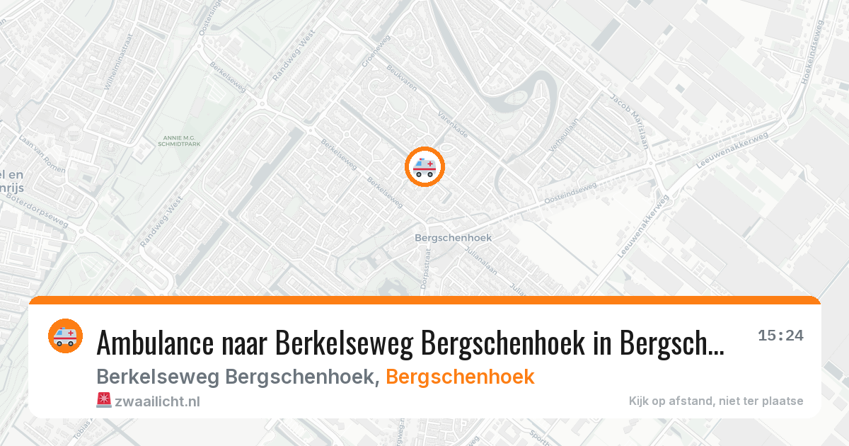 Ambulance naar Berkelseweg Bergschenhoek in Bergschenhoek — 6 jul 2026