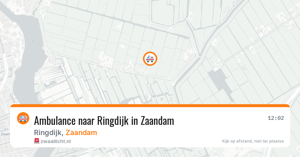 Ambulance naar Ringdijk in Zaandam — 13 aug 2026