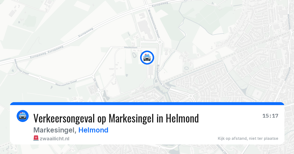 Verkeersongeval op Markesingel in Helmond — 8 aug 2026