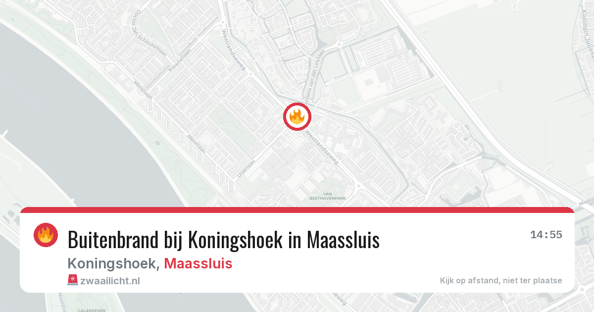 Buitenbrand bij Koningshoek in Maassluis — 22 jul 2026