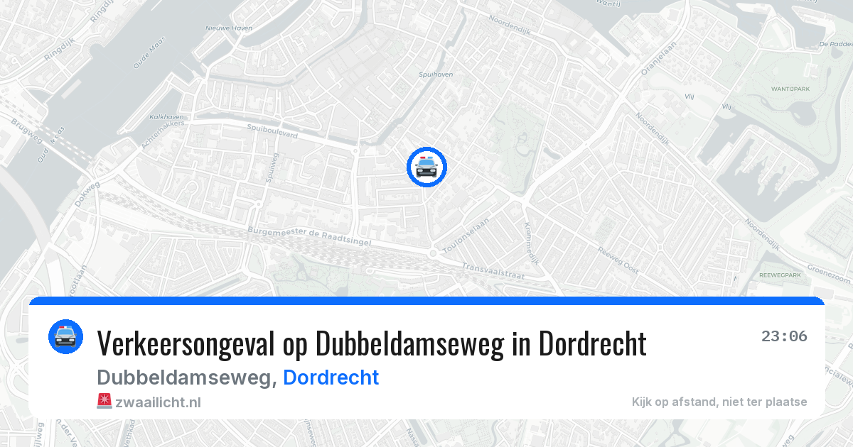 Verkeersongeval op Dubbeldamseweg in Dordrecht — 26 jun 2026
