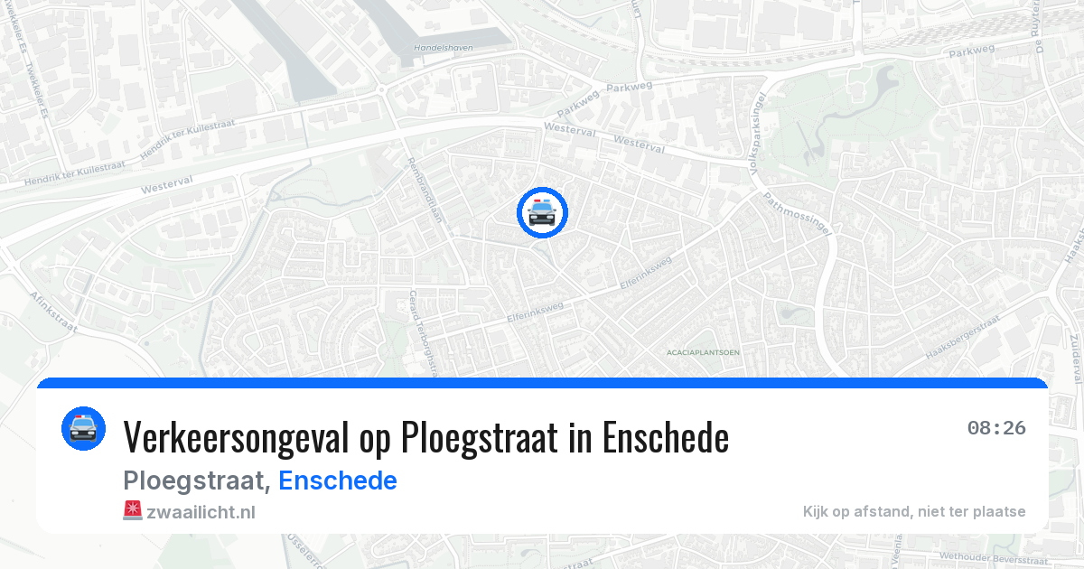 Verkeersongeval op Ploegstraat in Enschede — 15 apr 2026