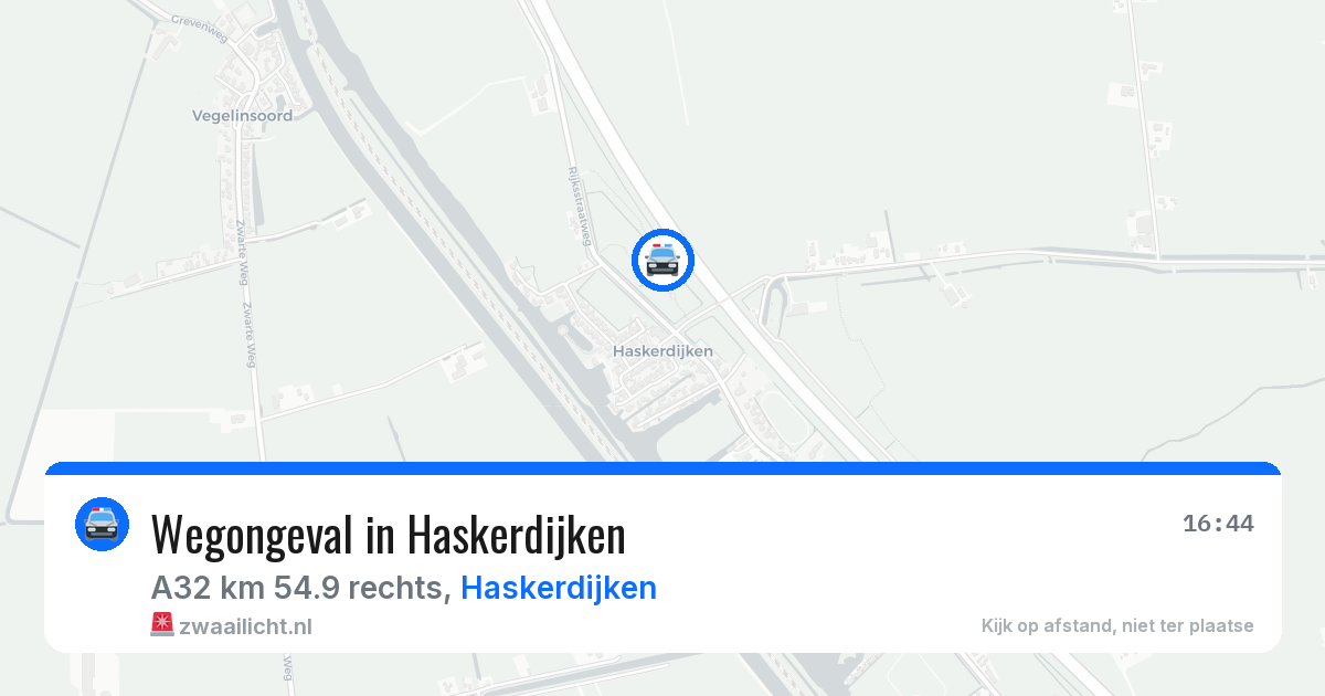 Wegongeval in Haskerdijken — 25 mrt 2026