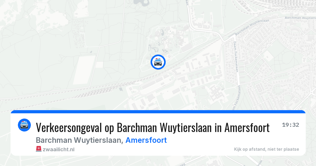 Verkeersongeval op Barchman Wuytierslaan in Amersfoort — 6 jul 2026