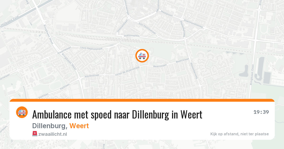 Ambulance met spoed naar Dillenburg in Weert — 2 jul 2026