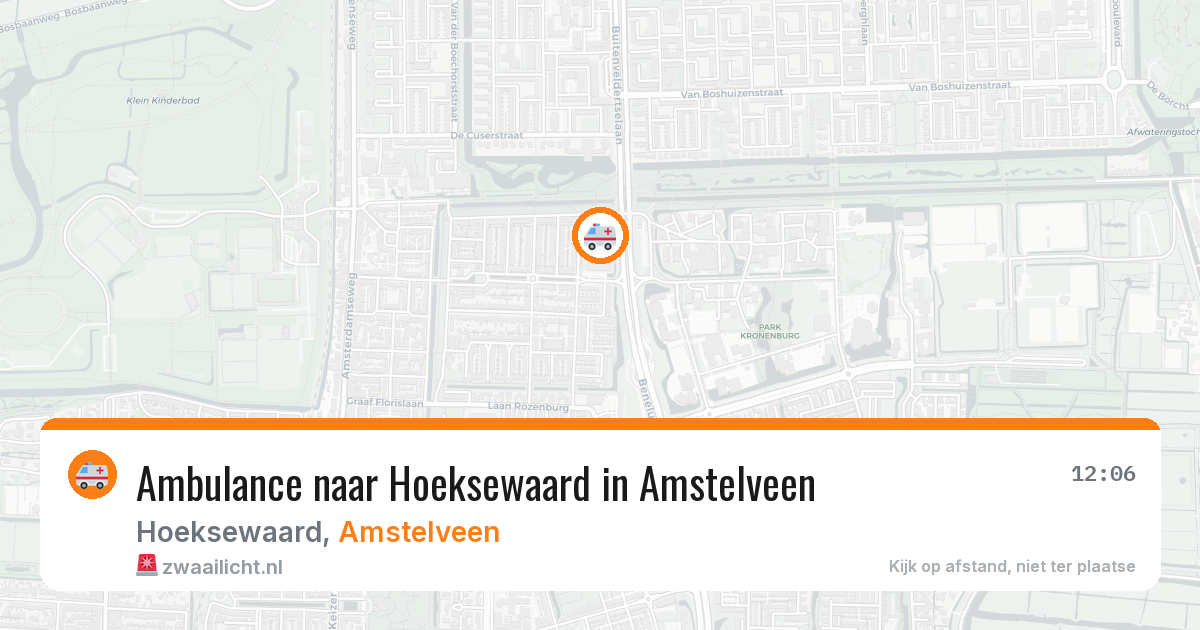Ambulance naar Hoeksewaard in Amstelveen — 30 jul 2026