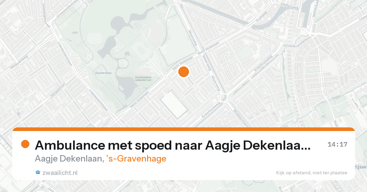 Ambulance met spoed naar Aagje Dekenlaan in 's-Gravenhage — 23 aug 2026