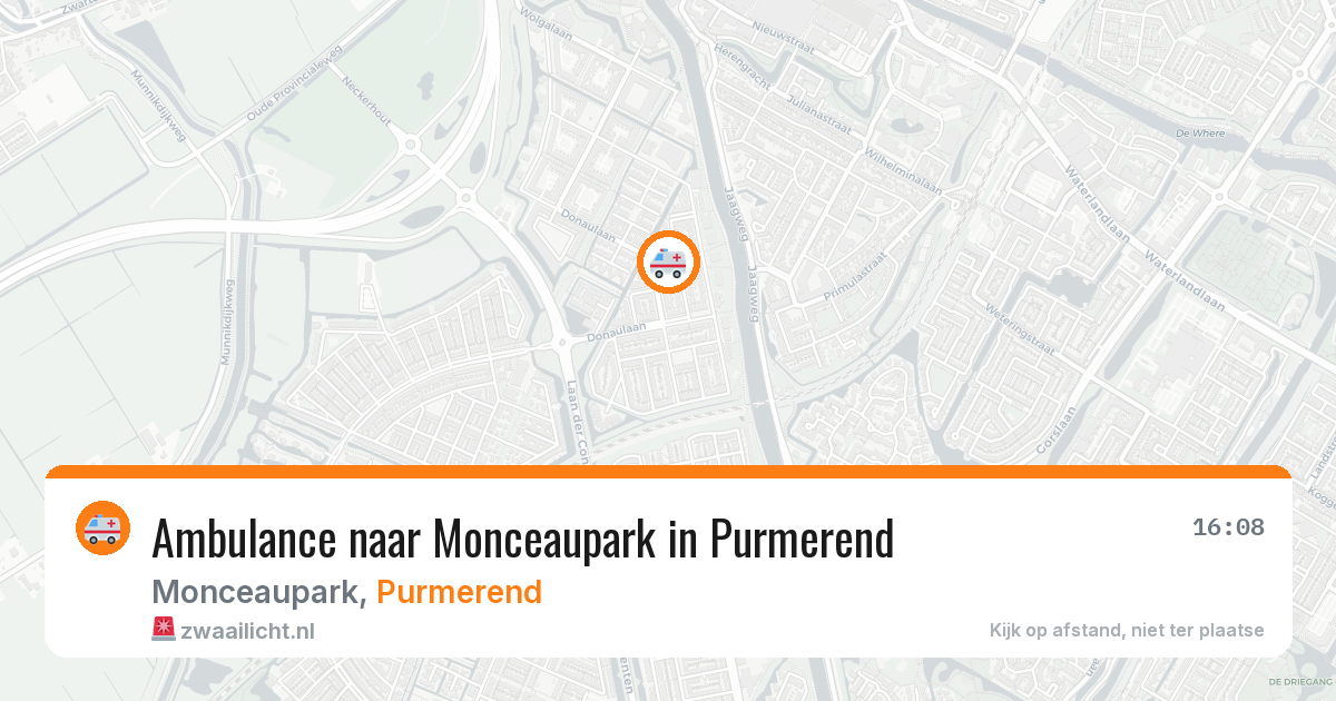 Ambulance naar Monceaupark in Purmerend — 7 mei 2026