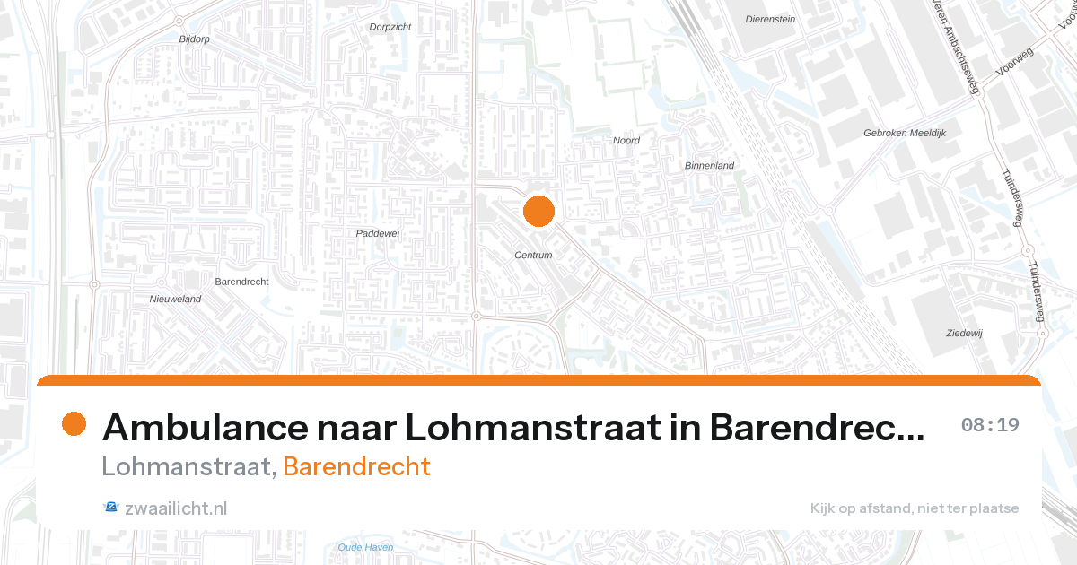 Ambulance naar Lohmanstraat in Barendrecht — 17 jul 2026