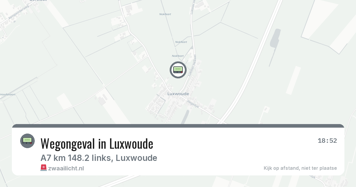 Wegongeval in Luxwoude — 19 feb 2026