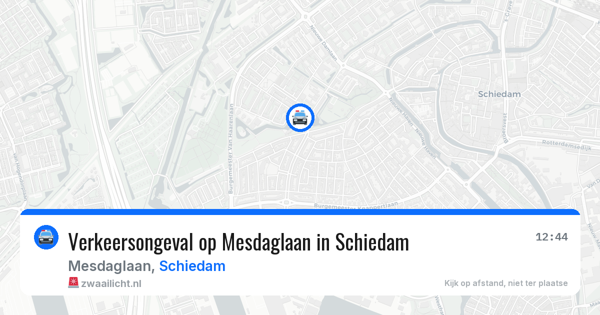 Verkeersongeval op Mesdaglaan in Schiedam — 23 jul 2026