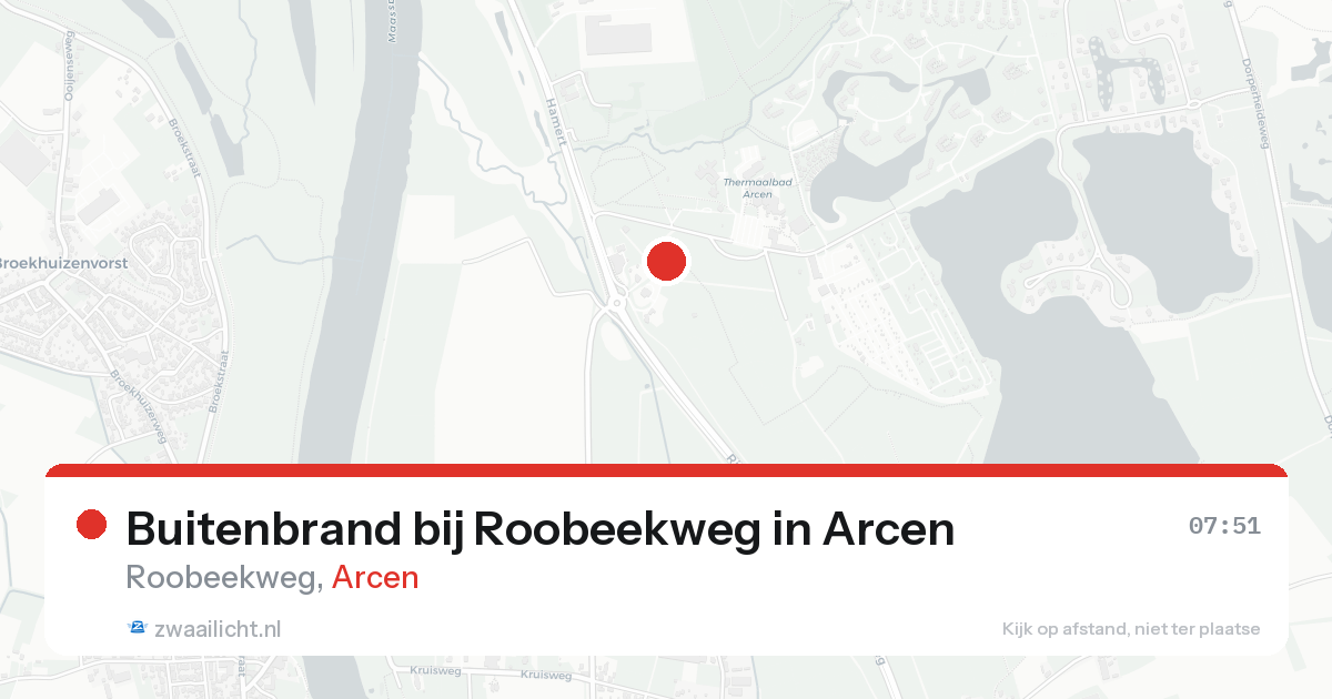 Buitenbrand bij Roobeekweg in Arcen — 14 aug 2026