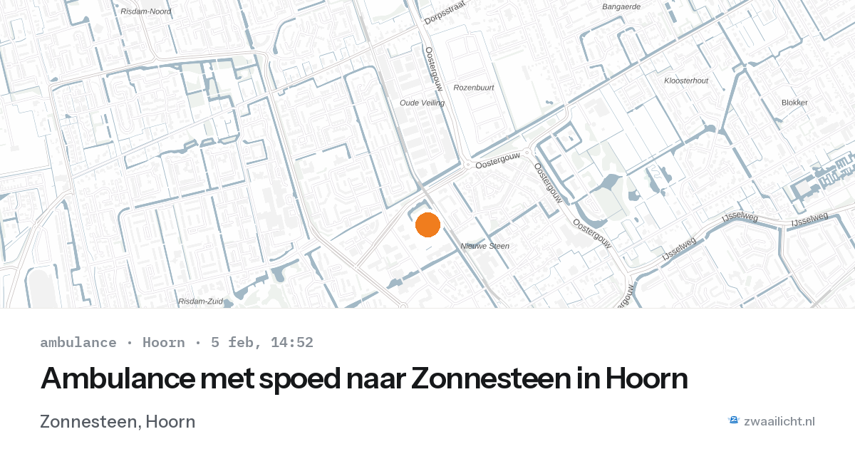 Ambulance met spoed naar Zonnesteen in Hoorn — 5 feb 2026
