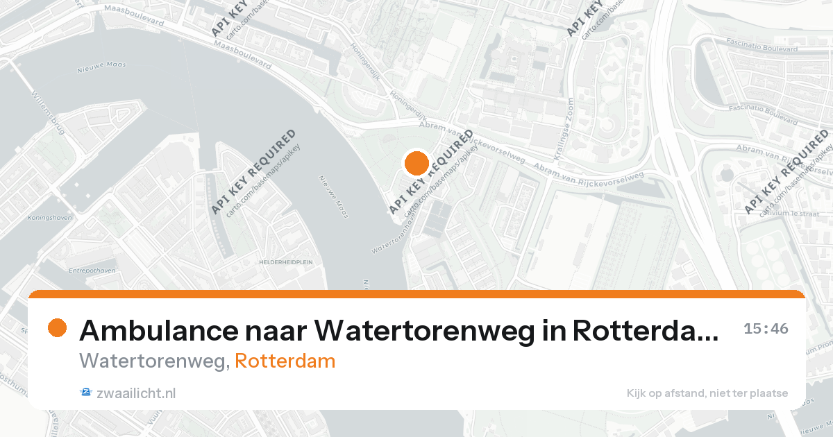 Ambulance naar Watertorenweg in Rotterdam — 26 aug 2026