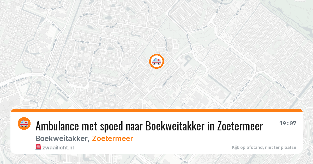 Ambulance met spoed naar Boekweitakker in Zoetermeer — 30 apr 2026