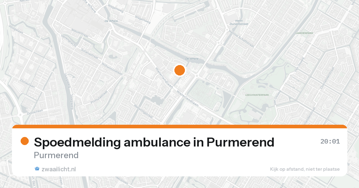 Spoedmelding ambulance in Purmerend — 25 mei 2026