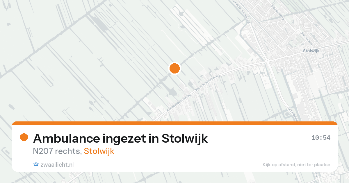 Ambulance ingezet in Stolwijk — 23 aug 2026