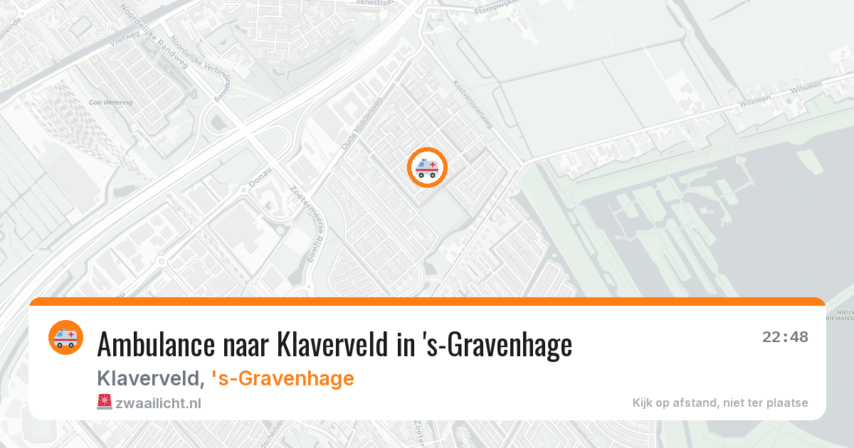 Ambulance naar Klaverveld in 's-Gravenhage — 4 jul 2026