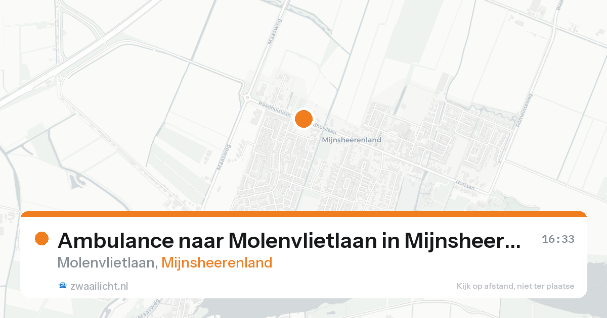 Ambulance naar Molenvlietlaan in Mijnsheerenland — 29 jun 2026