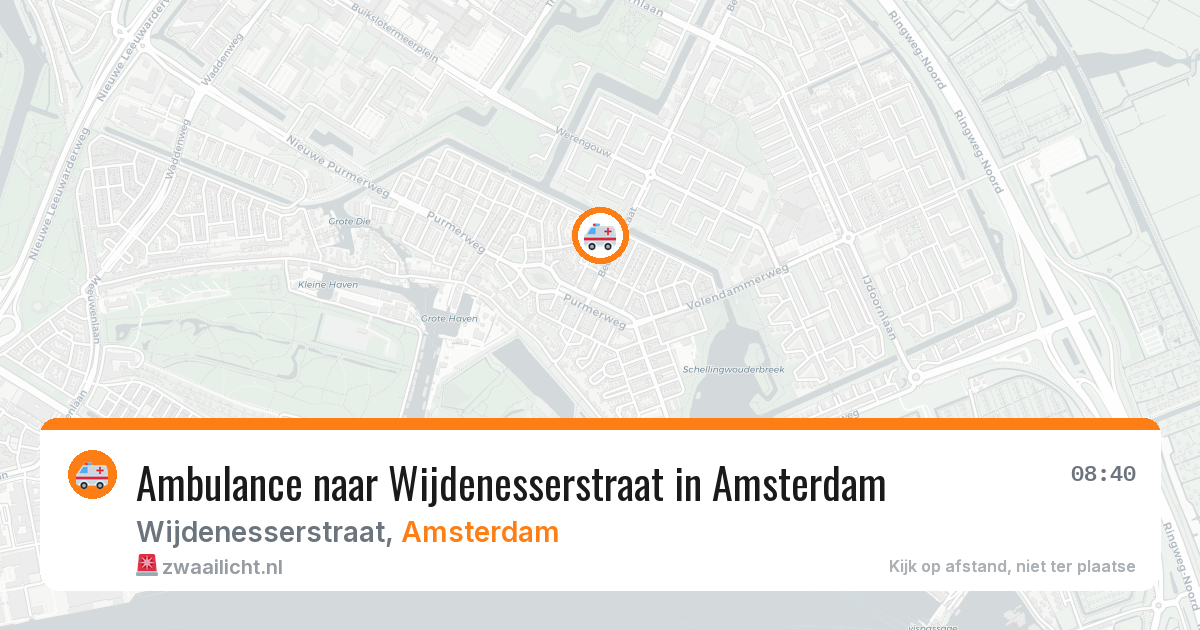 Ambulance naar Wijdenesserstraat in Amsterdam — 23 jun 2026