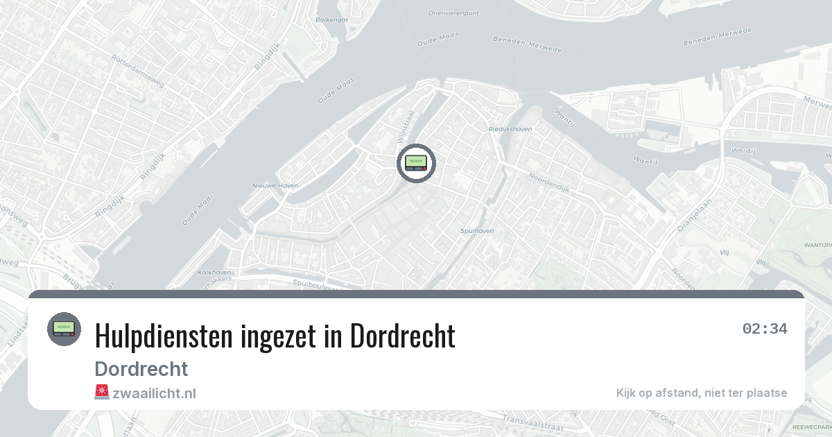 Hulpdiensten ingezet in Dordrecht — 14 apr 2026 | 🚨 Zwaailicht.nl