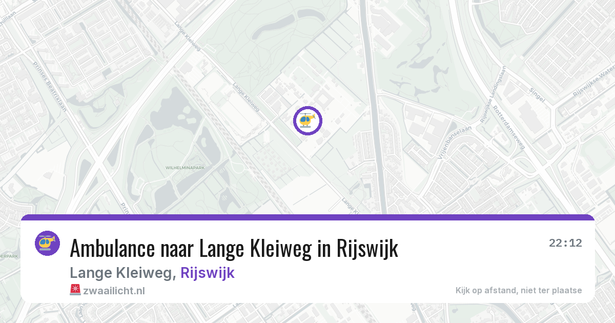 Ambulance naar Lange Kleiweg in Rijswijk — 12 jun 2026