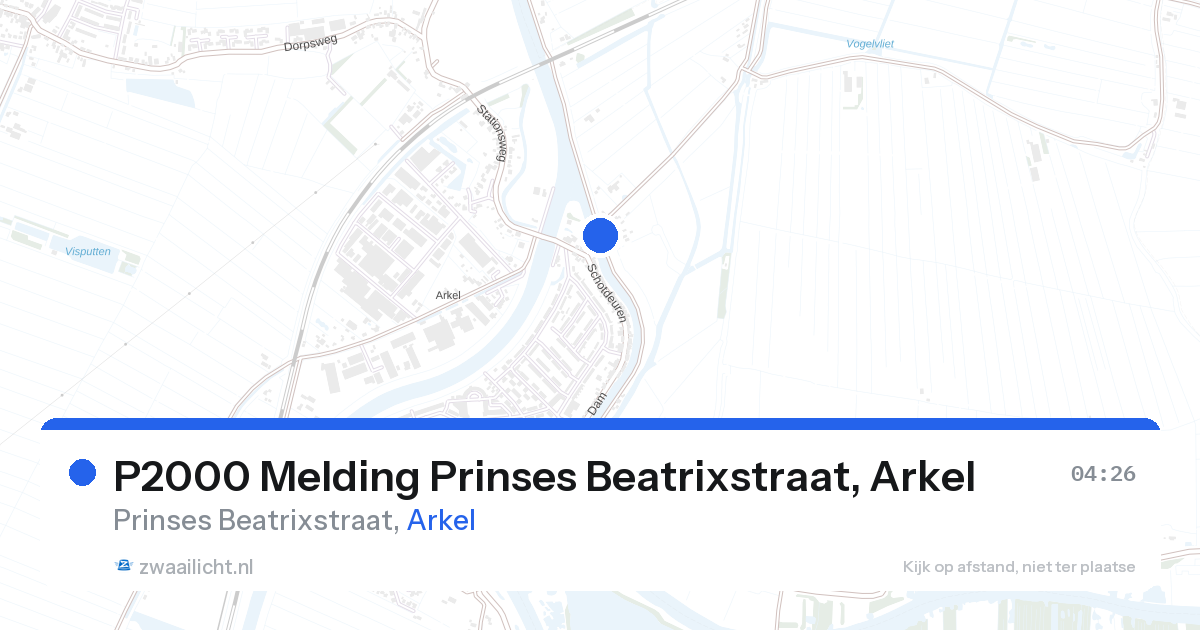P2000 Melding Prinses Beatrixstraat, Arkel — 27 aug 2026