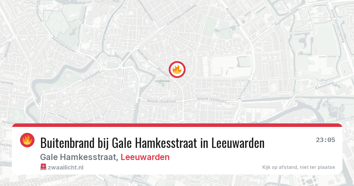 Buitenbrand bij Gale Hamkesstraat in Leeuwarden — 12 aug 2026