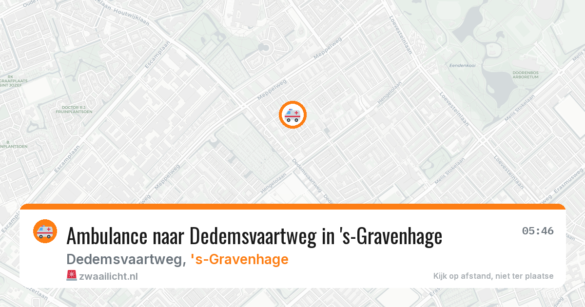 Ambulance naar Dedemsvaartweg in 's-Gravenhage — 20 mrt 2026