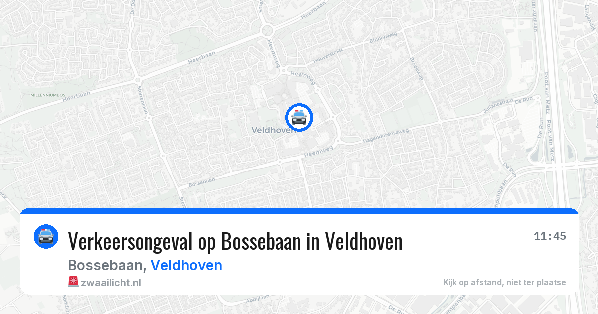 Verkeersongeval op Bossebaan in Veldhoven — 25 jun 2026