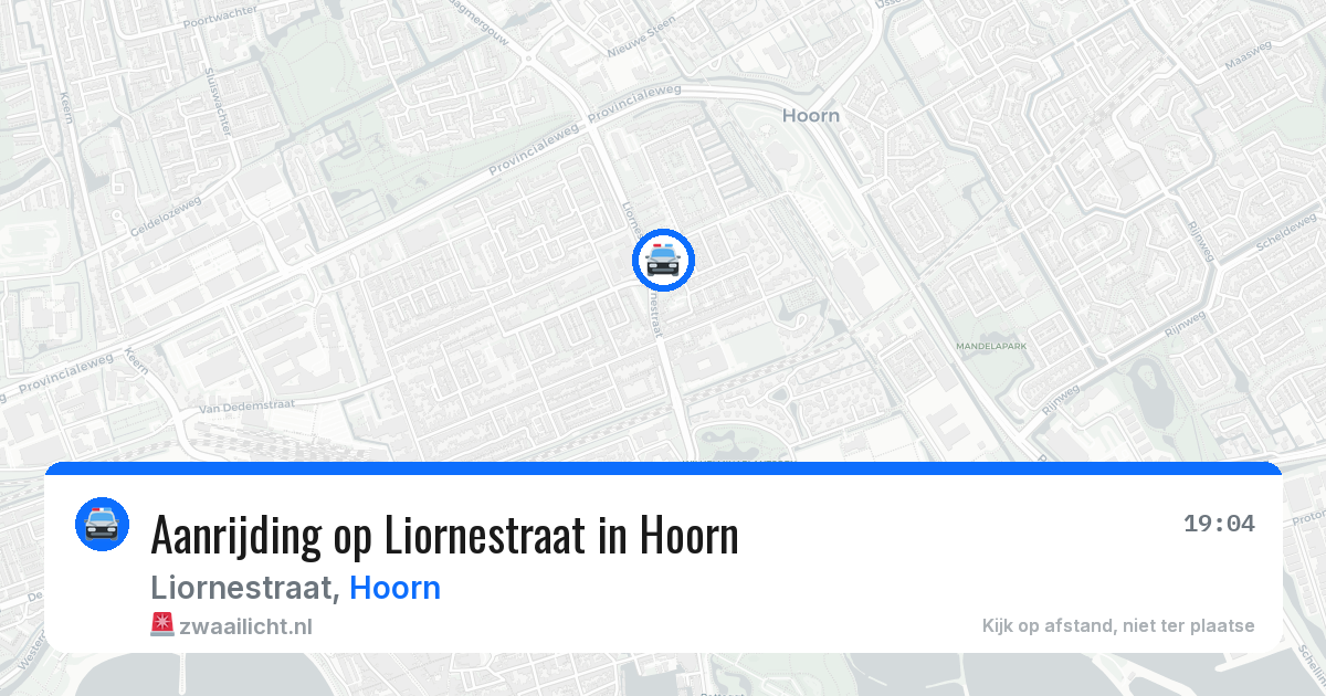Aanrijding op Liornestraat in Hoorn — 14 mrt 2026