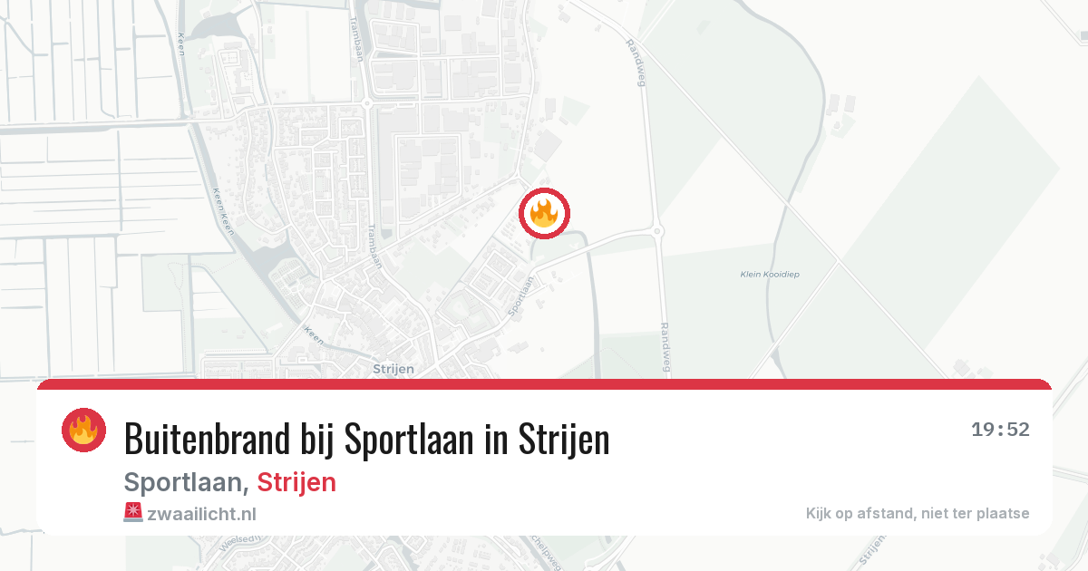 Buitenbrand bij Sportlaan in Strijen — 27 mei 2026