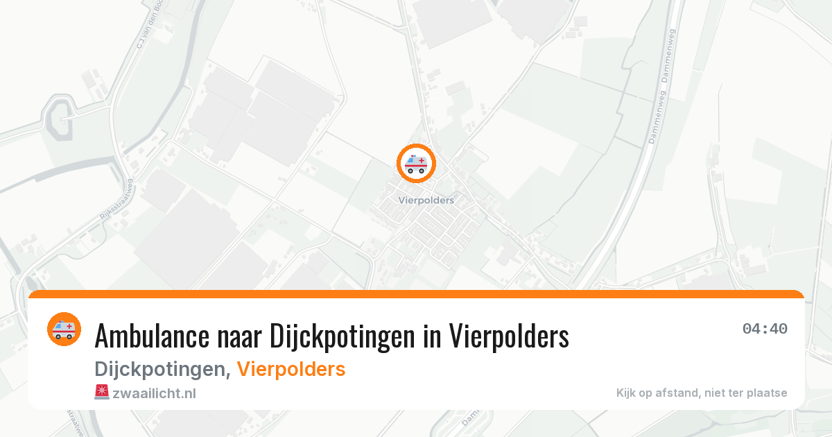 Ambulance naar Dijckpotingen in Vierpolders — 12 aug 2026