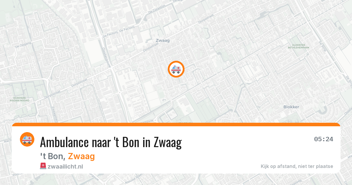 Ambulance naar 't Bon in Zwaag — 30 jun 2026