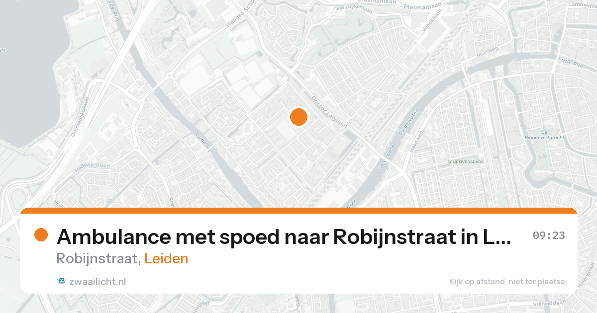 Ambulance met spoed naar Robijnstraat in Leiden — 26 aug 2026