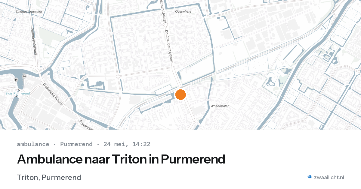 Ambulance naar Triton in Purmerend — 24 mei 2026