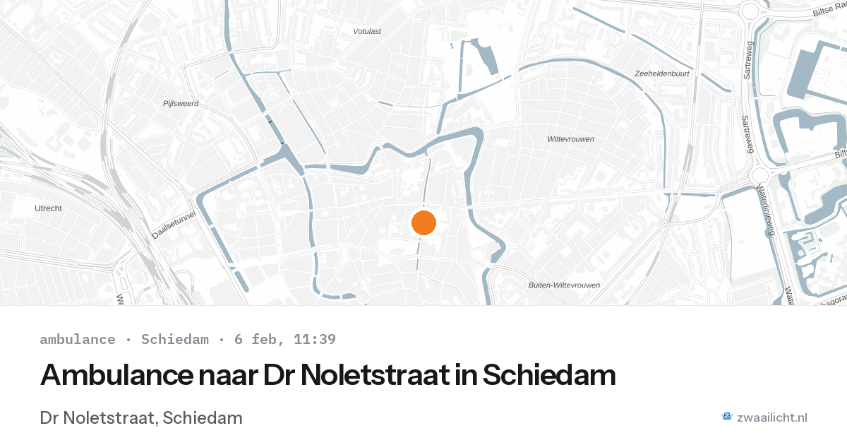 Ambulance naar Dr Noletstraat in Schiedam — 6 feb 2026