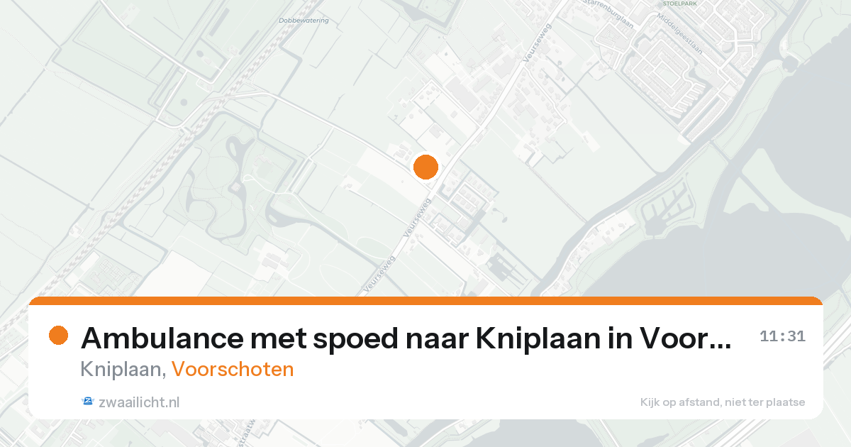Ambulance met spoed naar Kniplaan in Voorschoten — 24 mei 2026