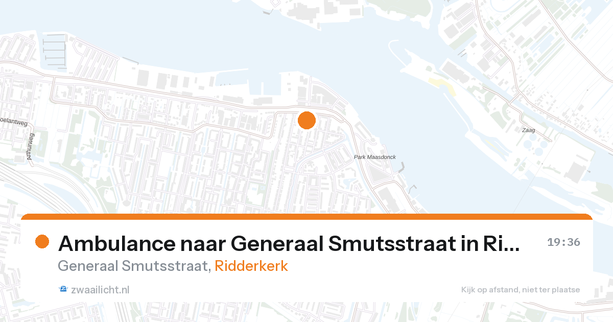 Ambulance naar Generaal Smutsstraat in Ridderkerk — 16 jul 2026