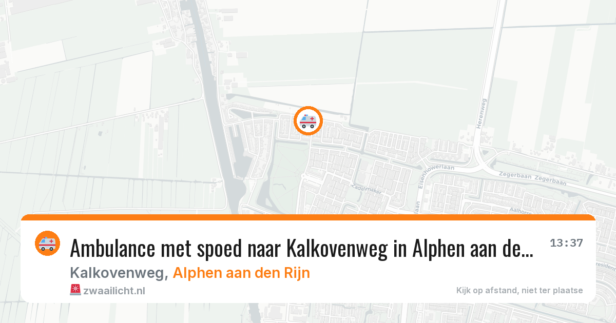 Ambulance met spoed naar Kalkovenweg in Alphen aan den Rijn — 29 jun 2026