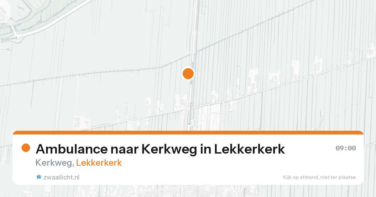 Ambulance naar Kerkweg in Lekkerkerk — 23 aug 2026