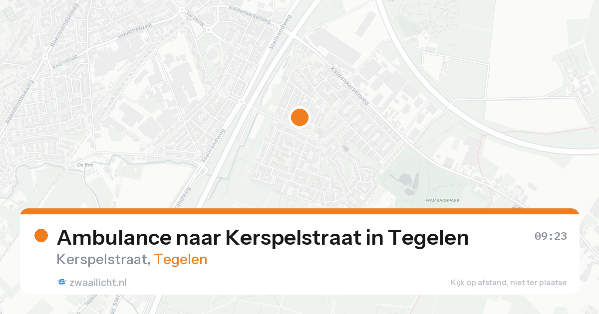 Ambulance naar Kerspelstraat in Tegelen — 23 aug 2026