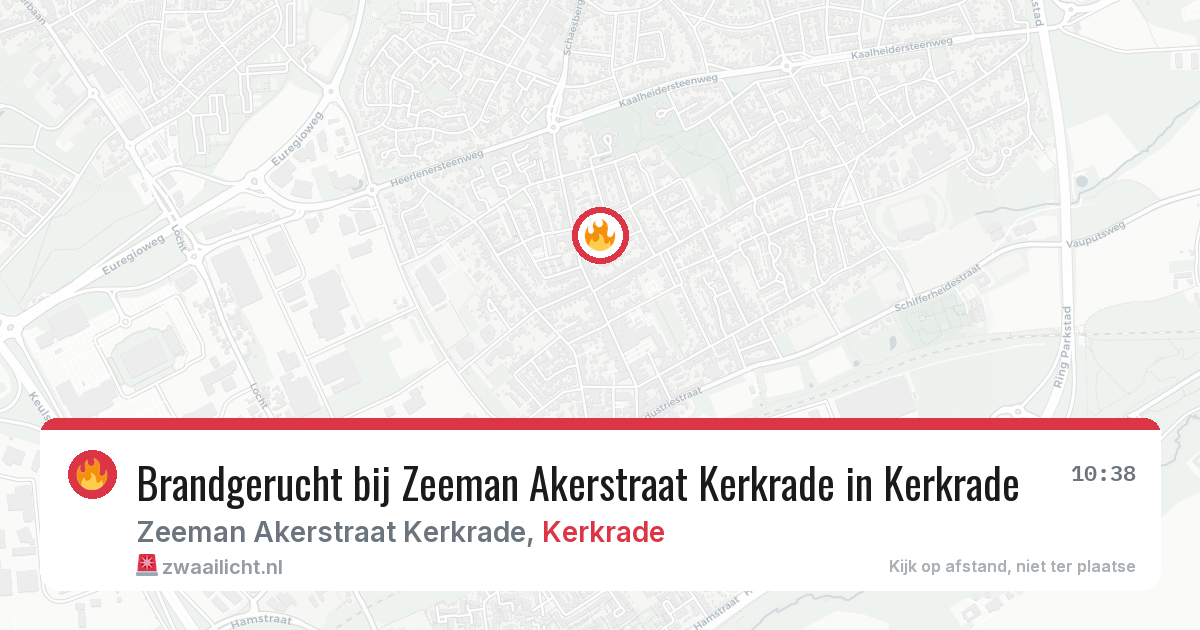 Brandgerucht bij Zeeman Akerstraat Kerkrade in Kerkrade — 14 jul 2026