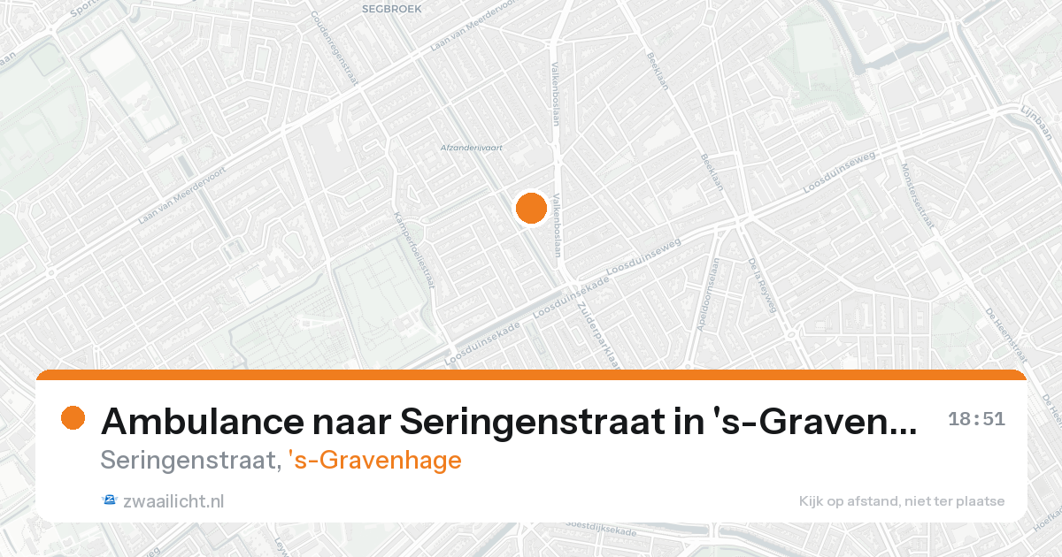 Ambulance naar Seringenstraat in 's-Gravenhage — 21 aug 2026